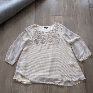 Max Edition Beige Grided Top XL